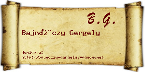Bajnóczy Gergely névjegykártya
