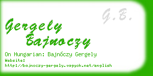 gergely bajnoczy business card